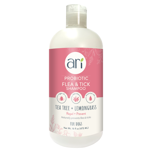 Ari Probiotic Flea and Tick Shampoo Tea Tree Lemongrass 473ml