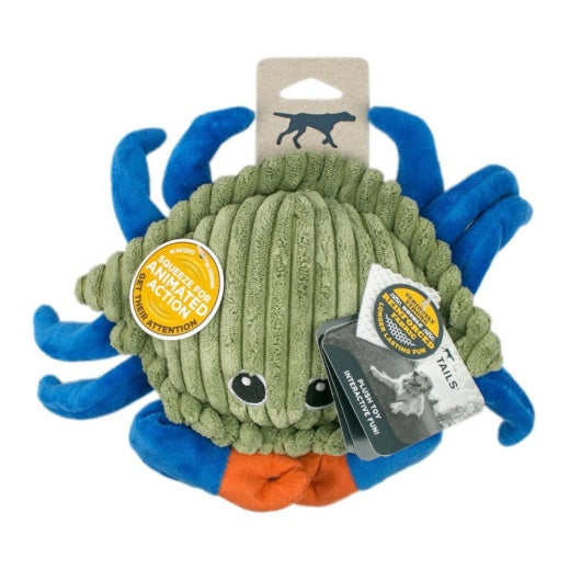 Tall Tails Plush Animated Blue Crab Dog Toy 25cm