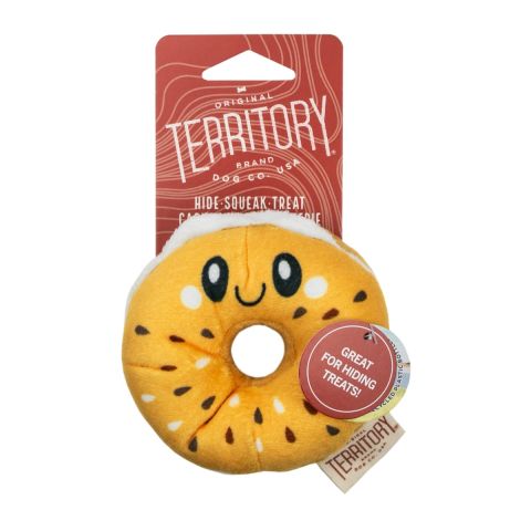 Territory Bagel Hide-and-Treat Dog Plush Toy 10cm
