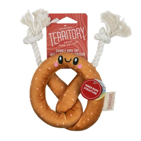 Territory Pretzel Hide-and-Treat Dog Plush Toy 17.8cm