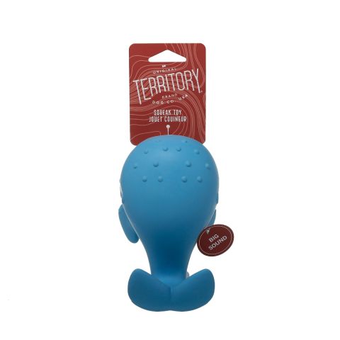 Territory Latex Squeaker Whale Dog Toy 16.5cm