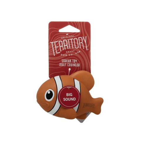 Territory Latex Squeaker Clown Fish Dog Toy 11.4cm