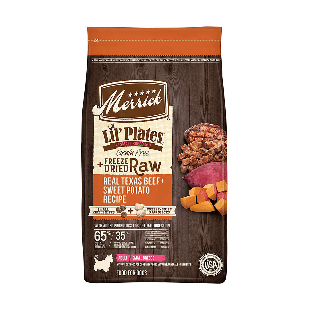 Merrick Lil' Plates Beef Sweet Potato Raw Bites Dry Dog Food 1.8kg