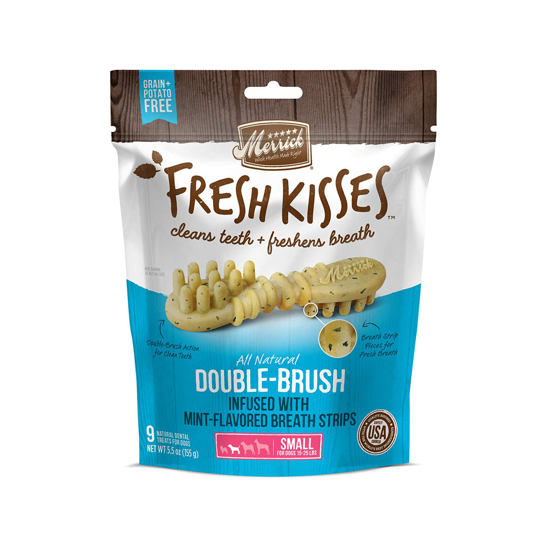 Merrick Dental Treat Fresh Kisses Mint Brush Small 155g