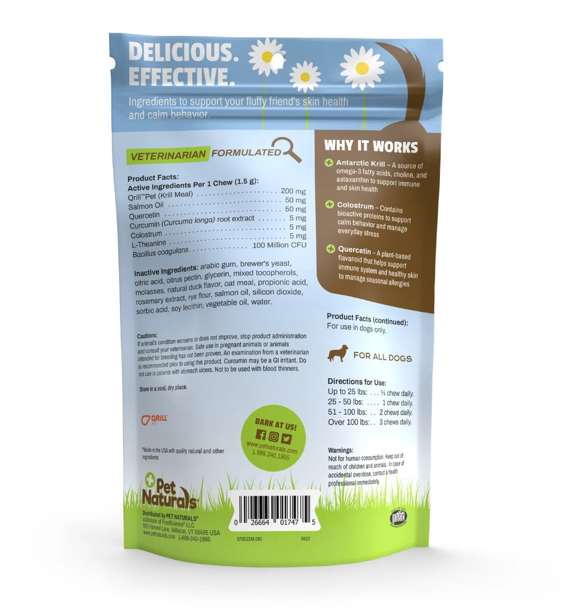 Pet Naturals Allergy Plus Calming Soft Chews for Dogs 60-pc