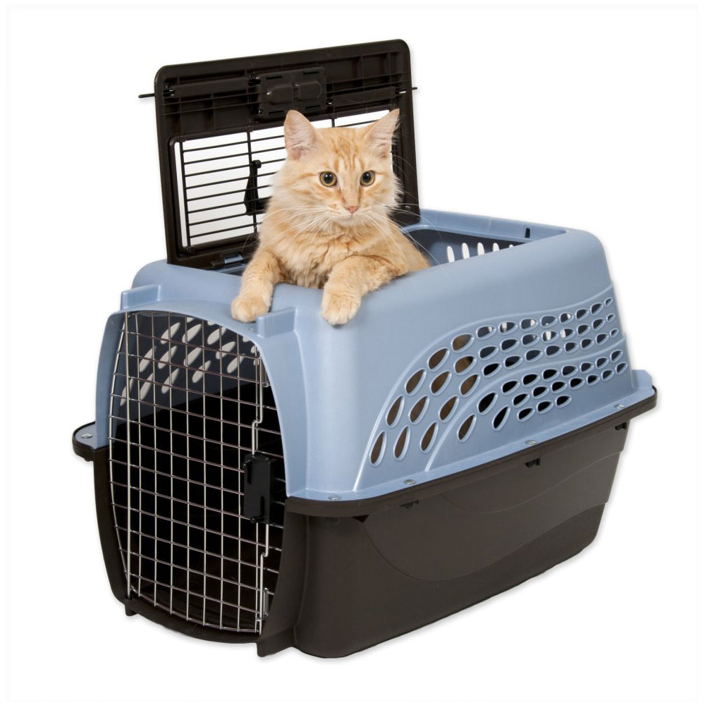 Petmate Kennel 2 Door Top Load Blue 24 In
