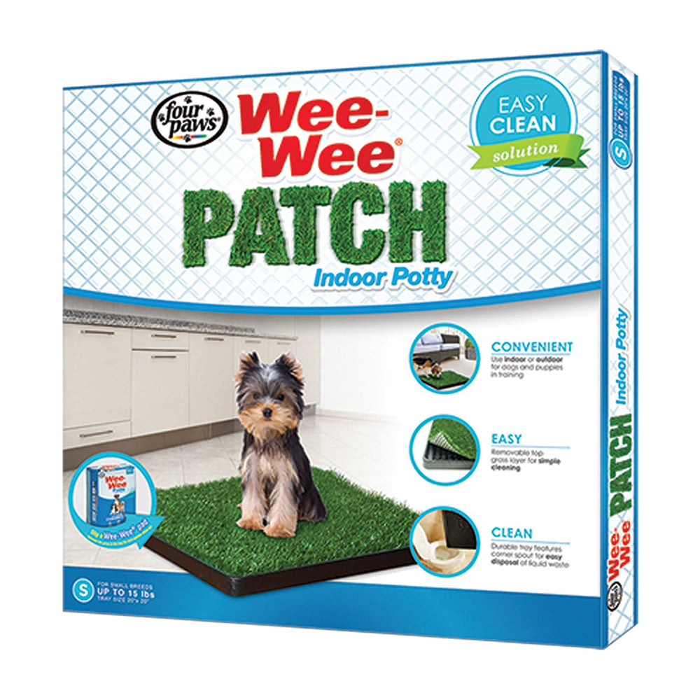 Four Paws Wee Wee Patch Grass and Potty Tray Set Small 20X20