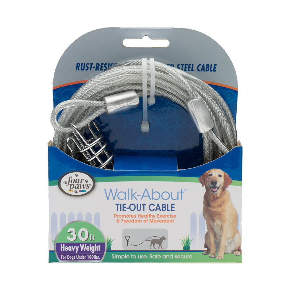 Four Paws Tie Out Cable Super Weight 30 Ft