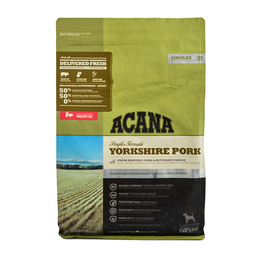 Acana Singles Yorkshire Pork Dry Dog Food 2kg