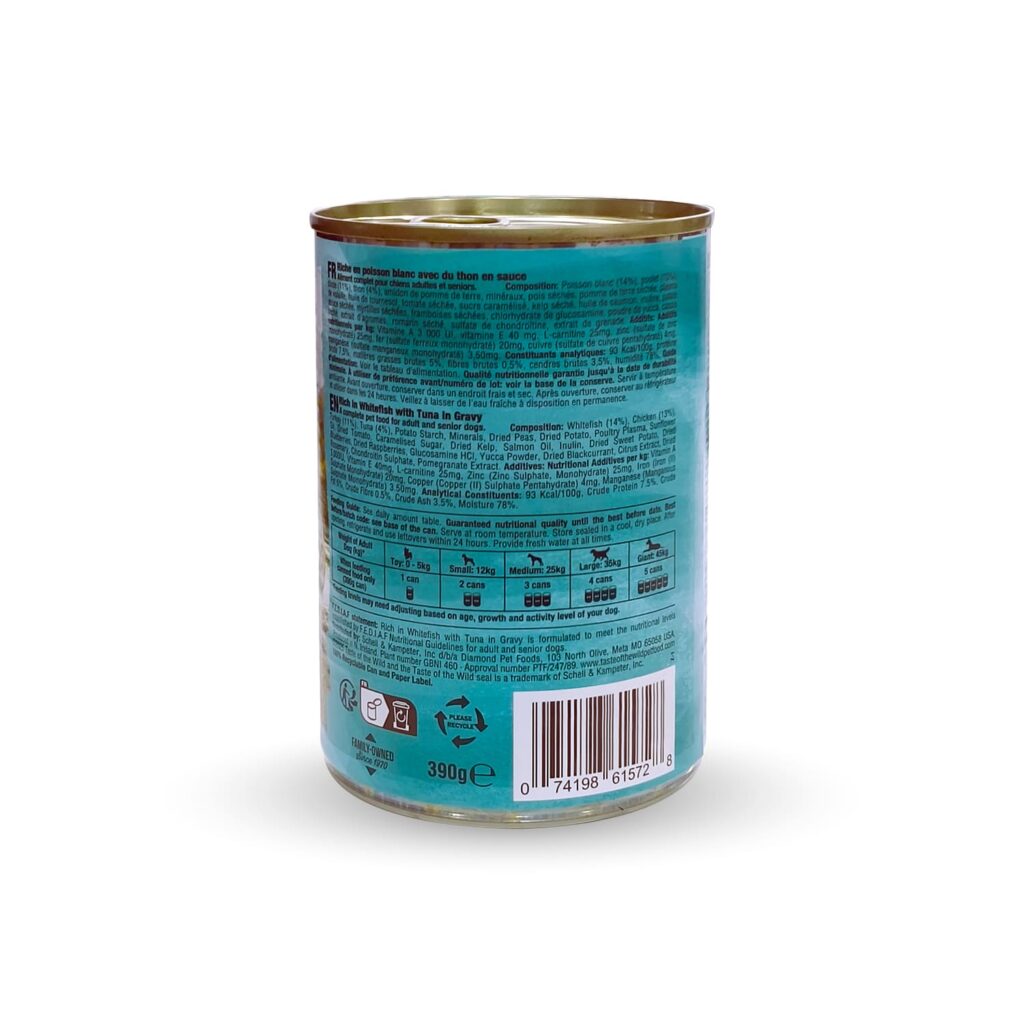 Taste of the Wild Whitefish Tuna Gravy Wet Dog Food 390g