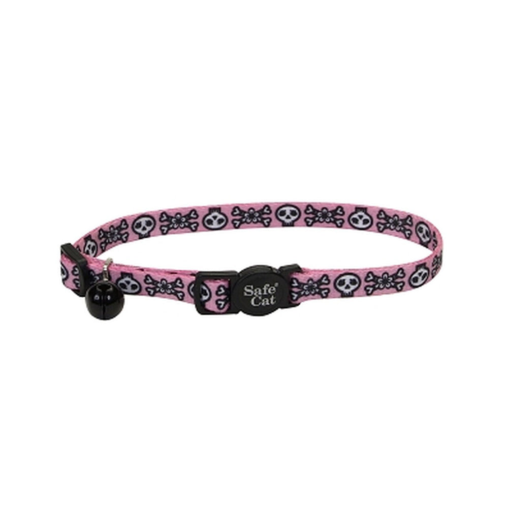 Coastal Pet Cat Collar Skulls Pink 3/8X12