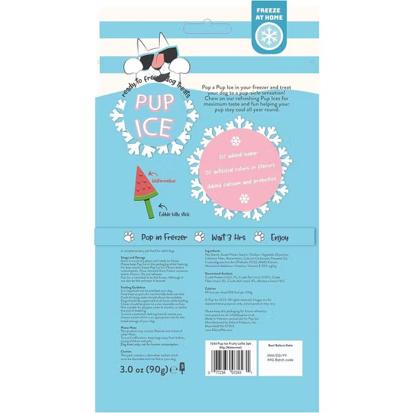 Pup Ice Fruit Lollies Watermelon Dog Treat 3-pc