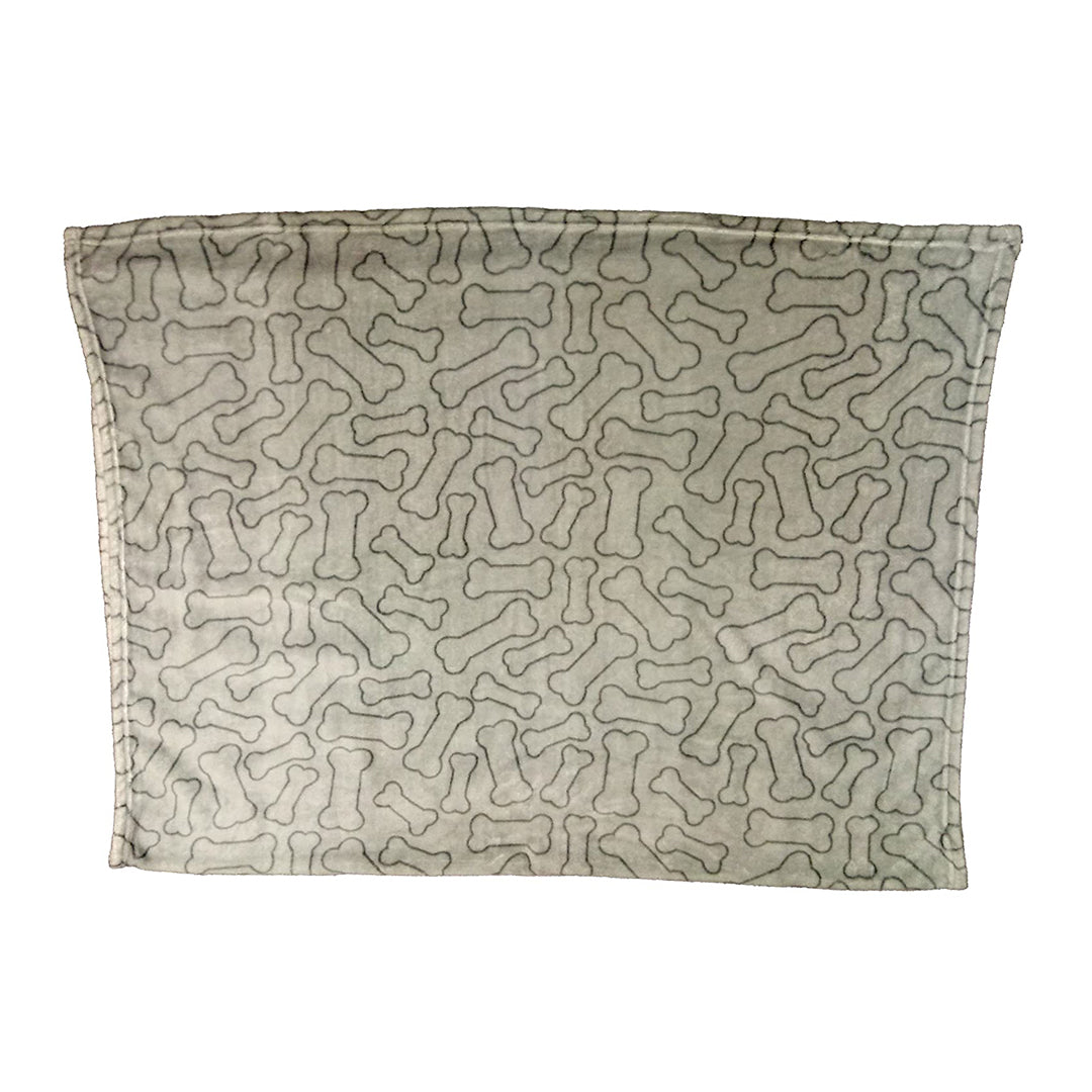 Spot Snuggler Blanket Plain Grey 30x38