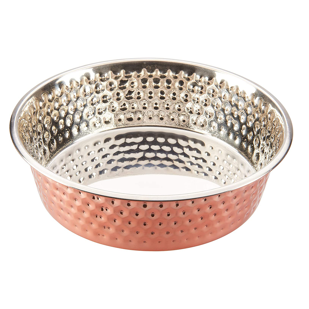 Spot Dog Bowl Honeycomb Copper 2qt
