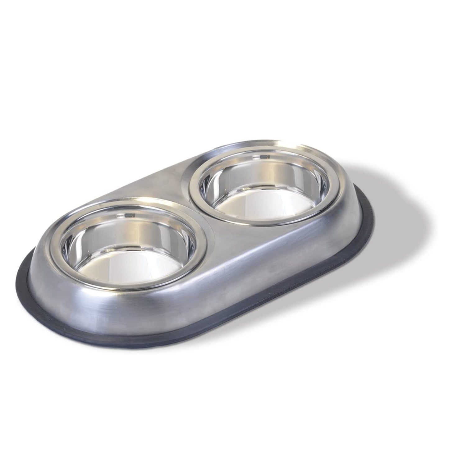 Van Ness Small Stainless Steel Double Dish Bowl 16oz