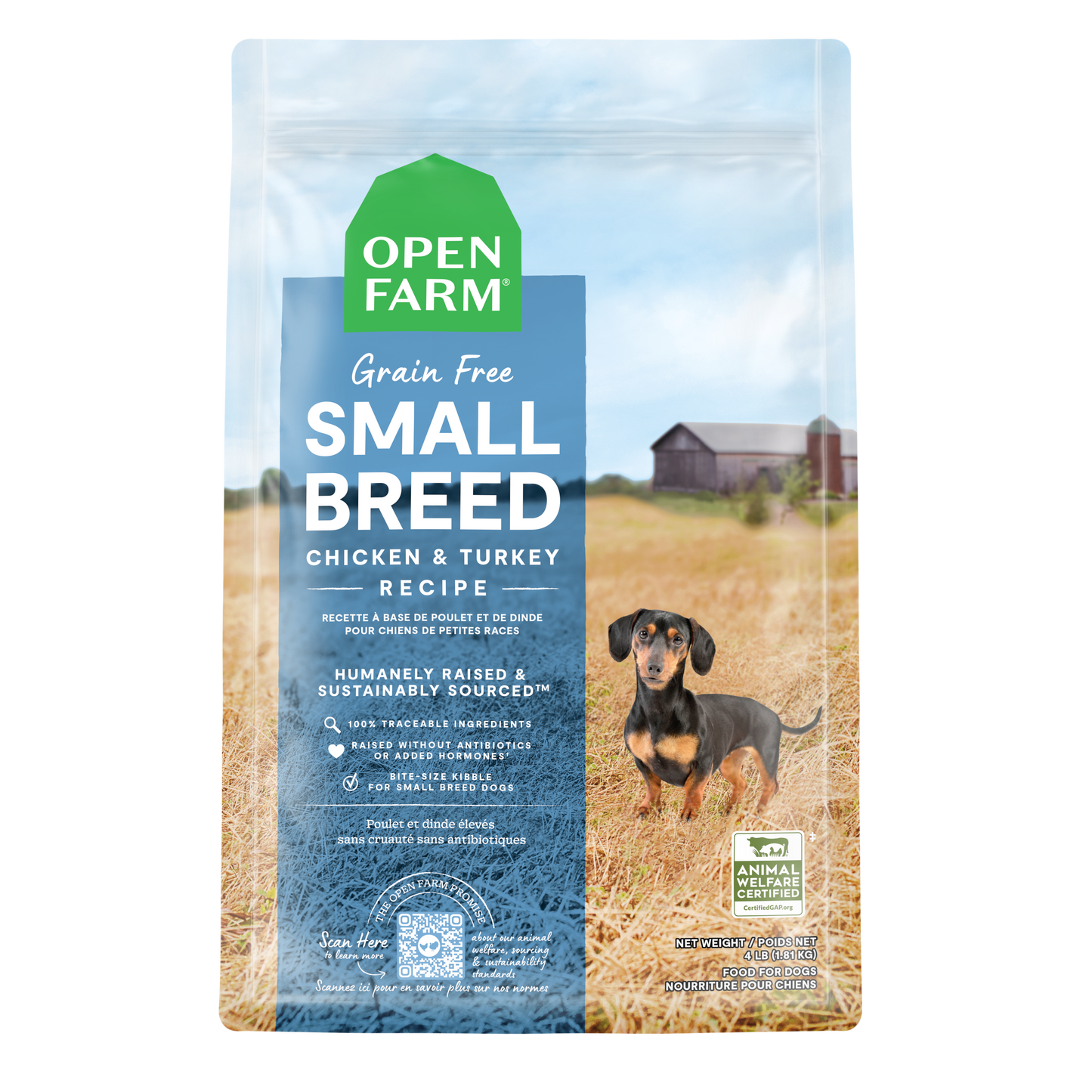 Open Farm Grain-free Small Breed Chicken & Turkey Dry Dog Food 4.98kg