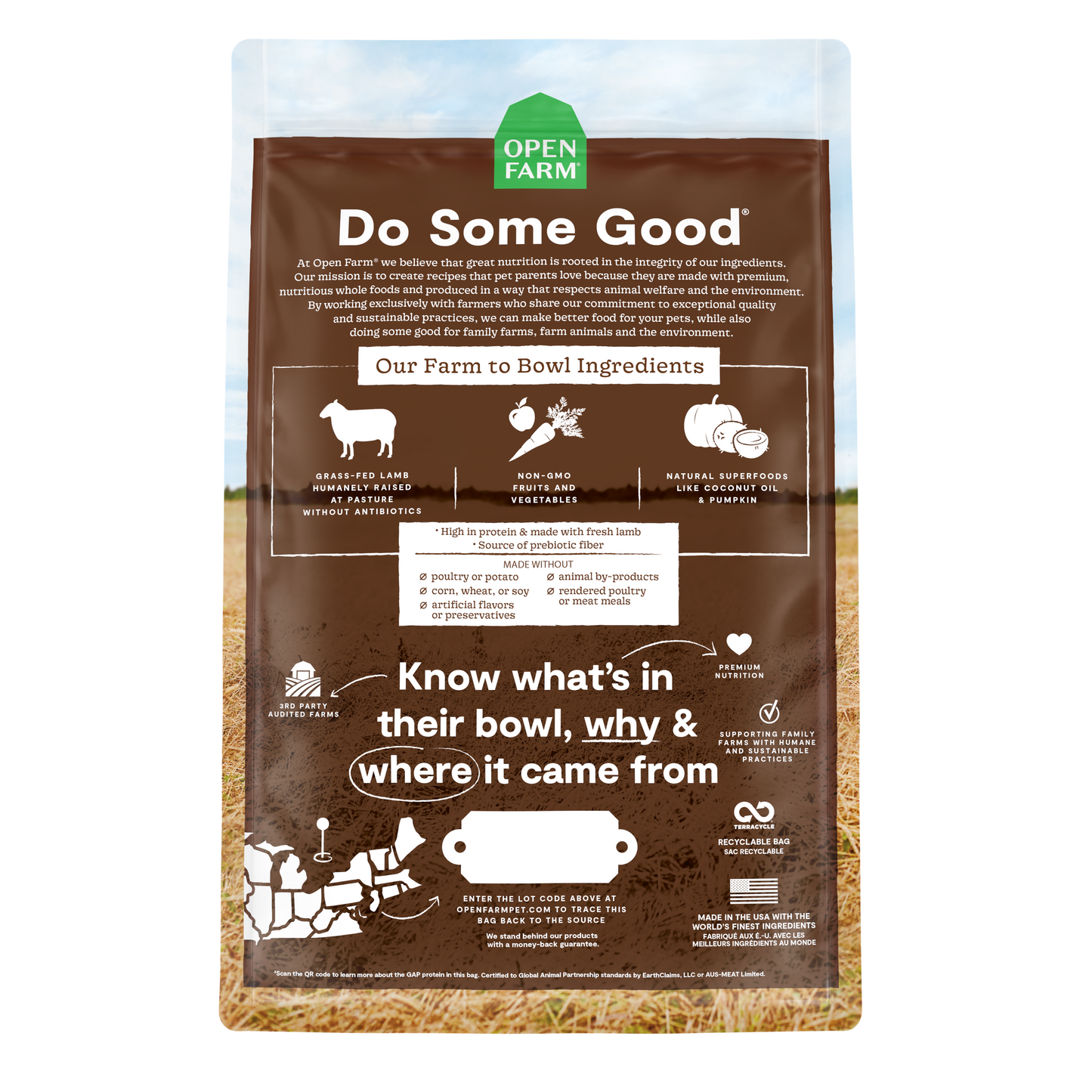 Open Farm Grain-free Pasture-raised Lamb Dry Dog Food 9.97kg
