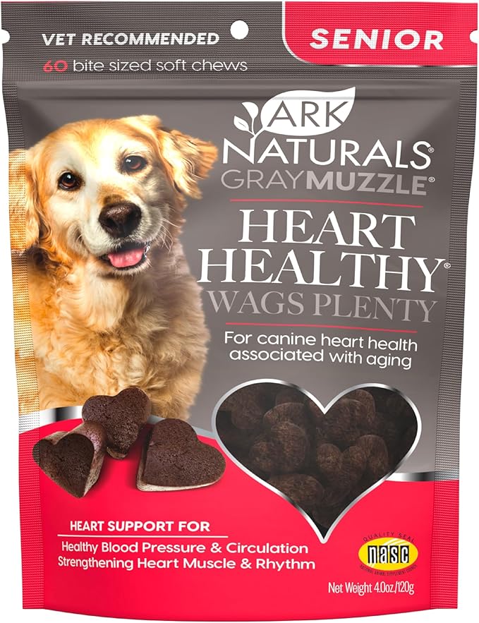 Ark Naturals Gray Muzzle Heart Healthy Wags Plenty 60 chews