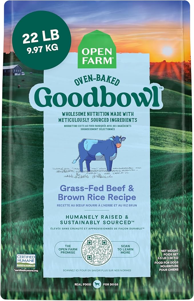 Open Farm GoodBowl Oven-baked Grass-Fed Beef & Brown Rice Recipe Dry Dog Food 9.97kg