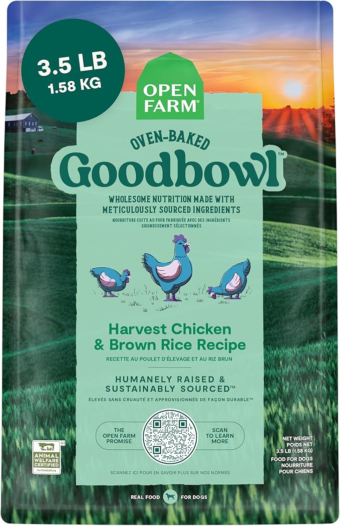 Open Farm GoodBowl Oven-baked Chicken & Brown Rice Recipe Dry Dog Food 1.58kg