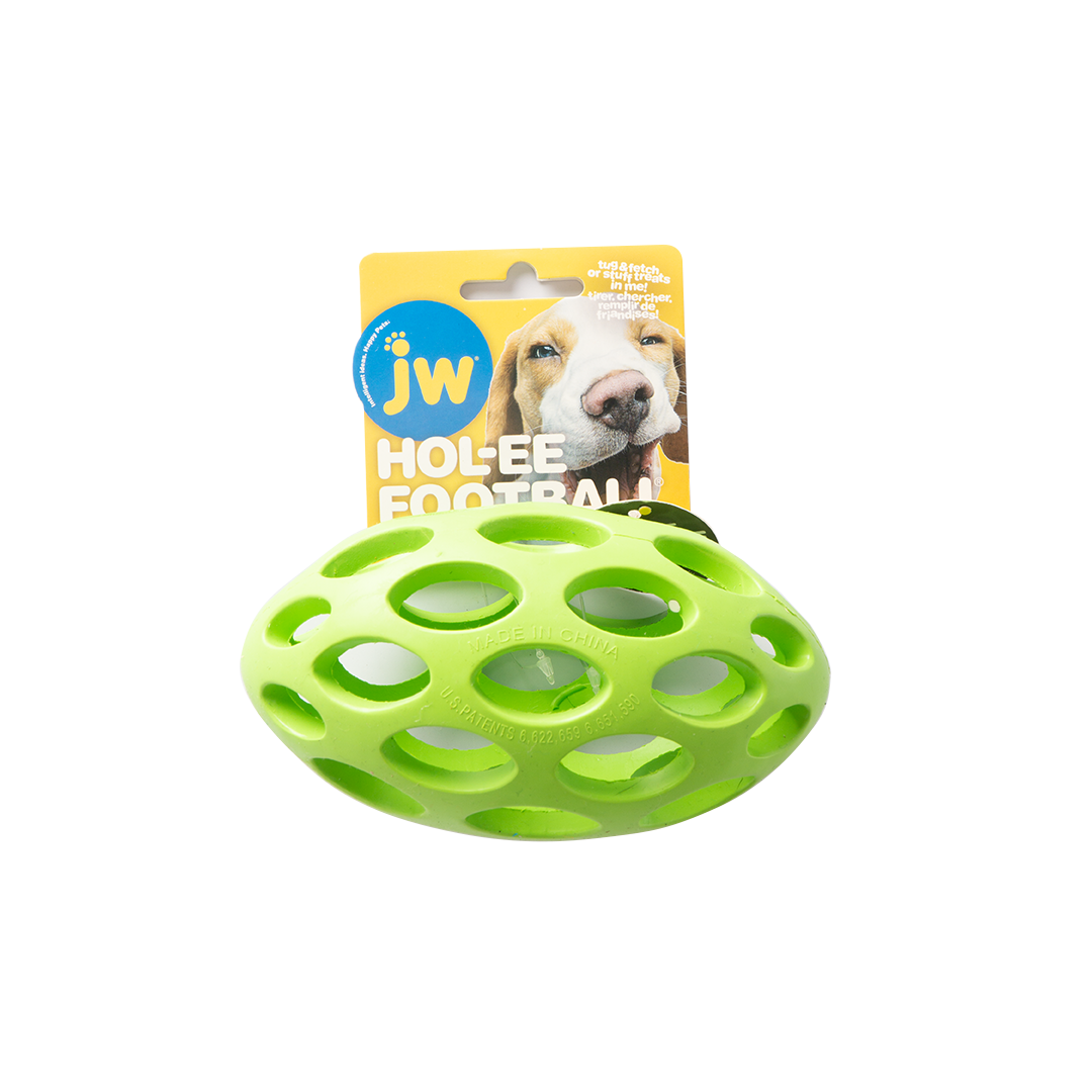 JW Pet Toy Hol-ee Football Medium 1pc