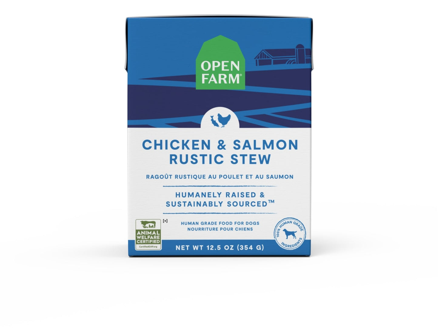 Open Farm Chicken & Salmon Rustic Stew Wet Dog Food 354g