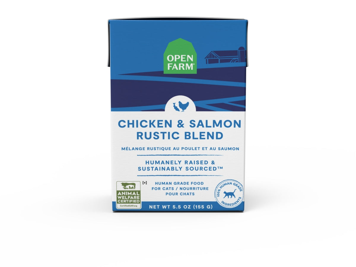 Open Farm Chicken & Salmon Rustic Blend Wet Cat Food 155g