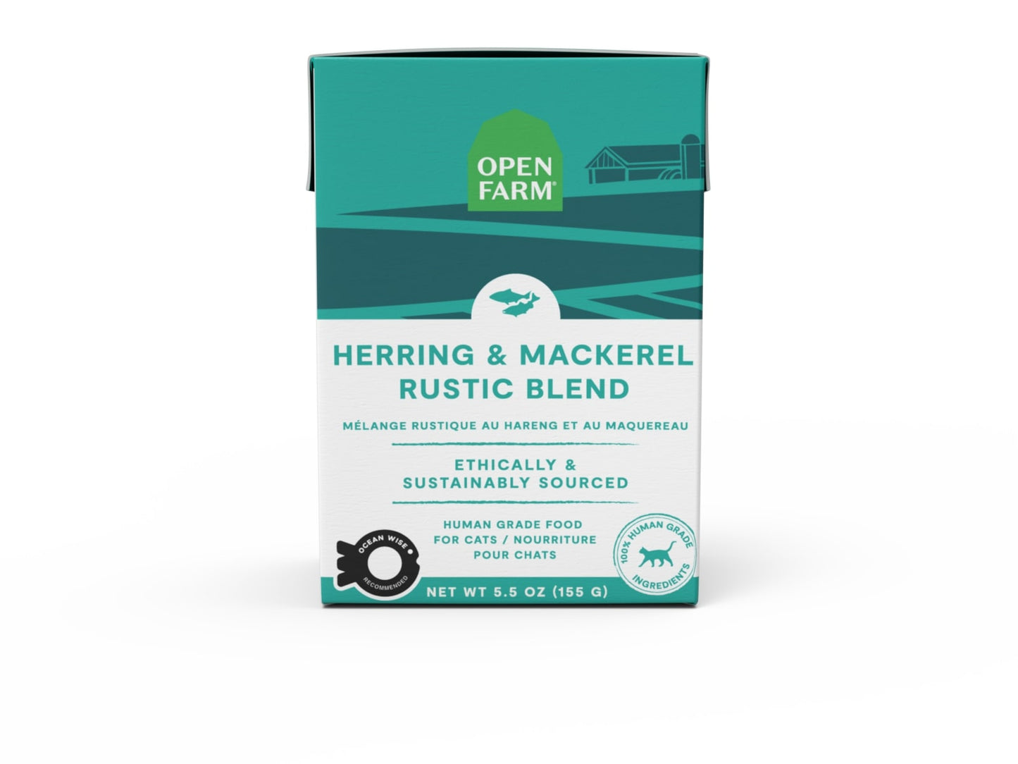 Open Farm Herring & Mackerel Rustic Blend Wet Cat Food 155g