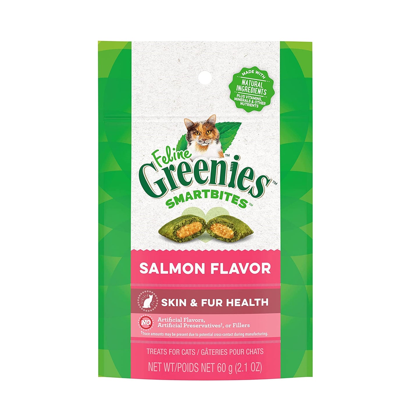 Greenies Cat Smartbites Skin and Fur Salmon 60g