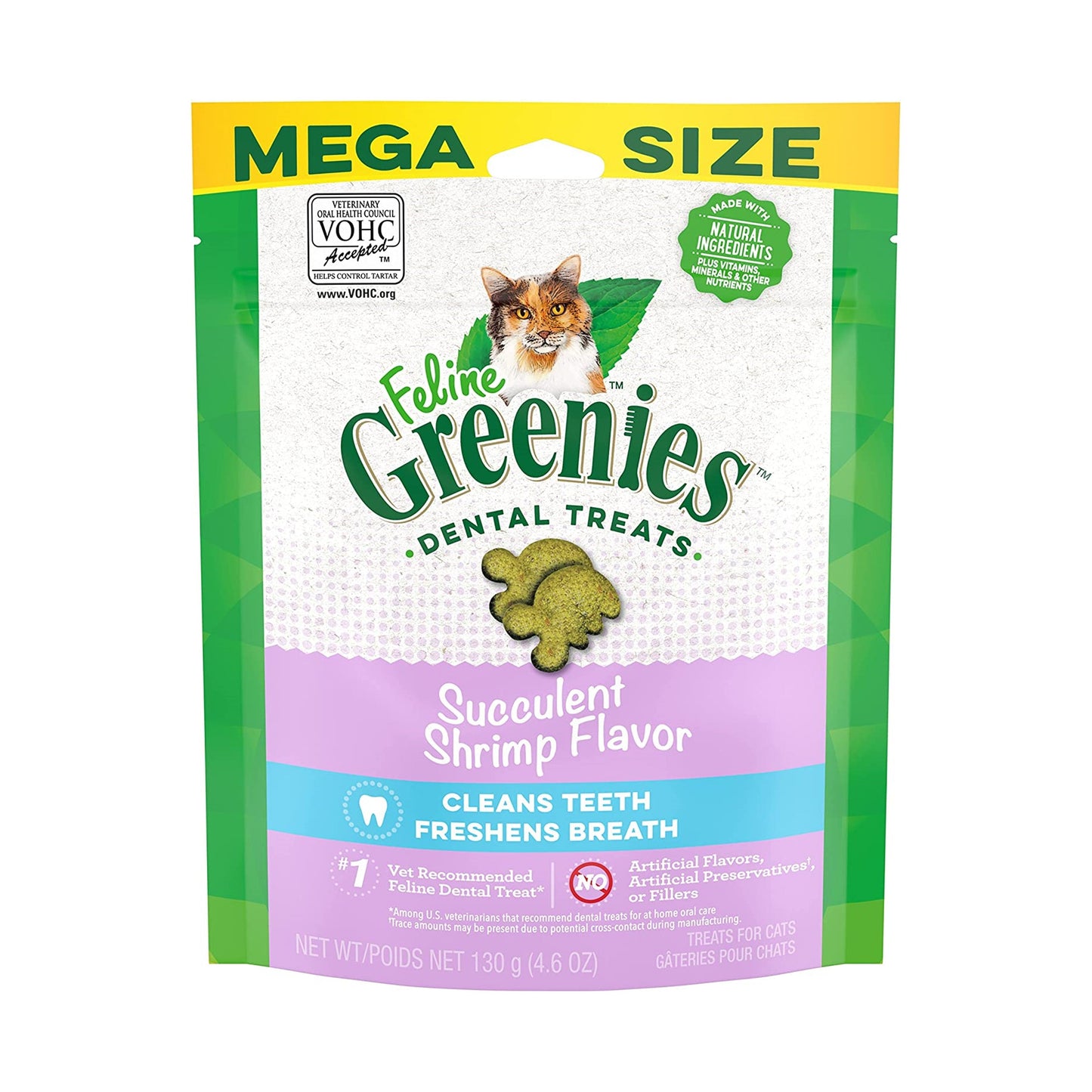 Greenies Dental Treats Succulent Shrimp Flavor 130g