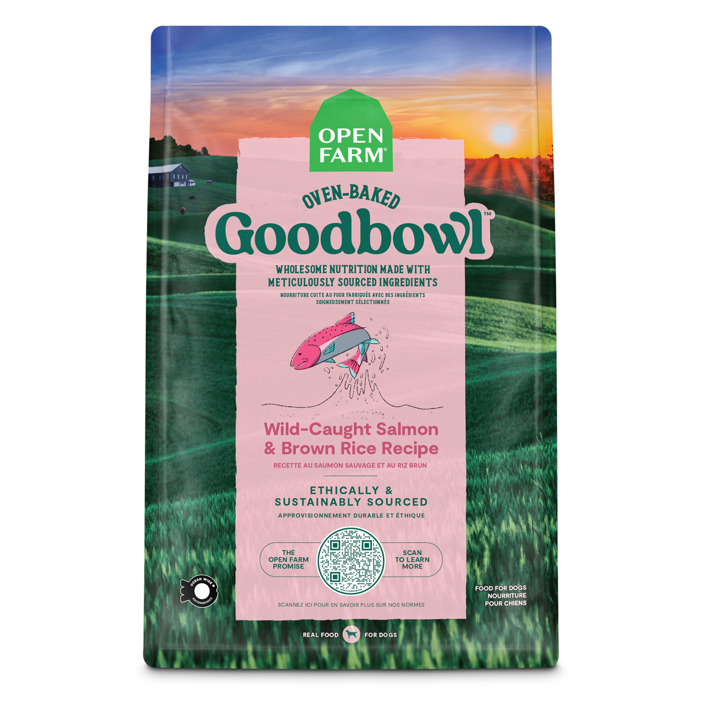 Open Farm GoodBowl Oven-baked Salmon & Brown Rice Recipe Dry Dog Food 9.97kg