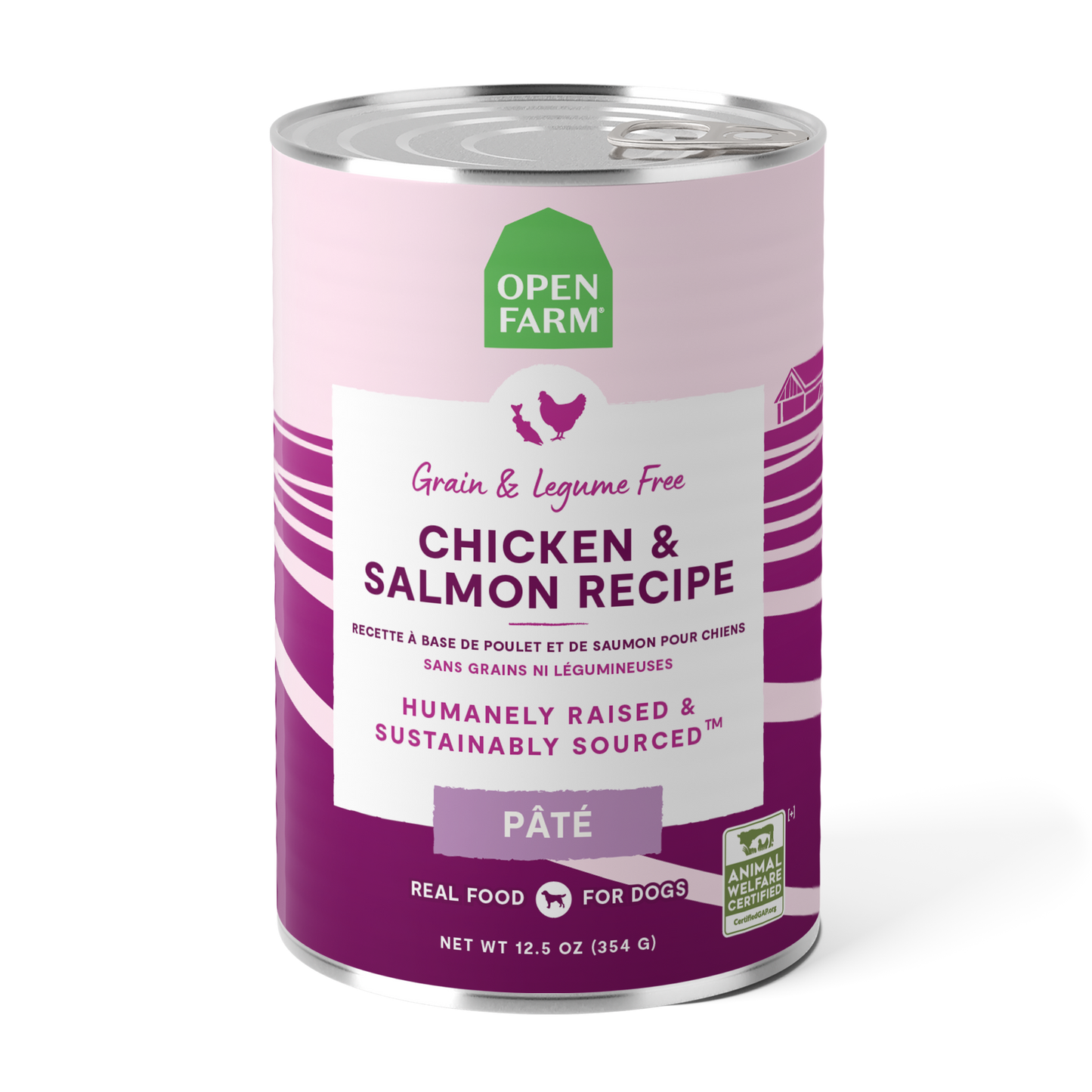 Open Farm Grain-free Harvest Chicken & Salmon Pate Canned Dog Food 354g