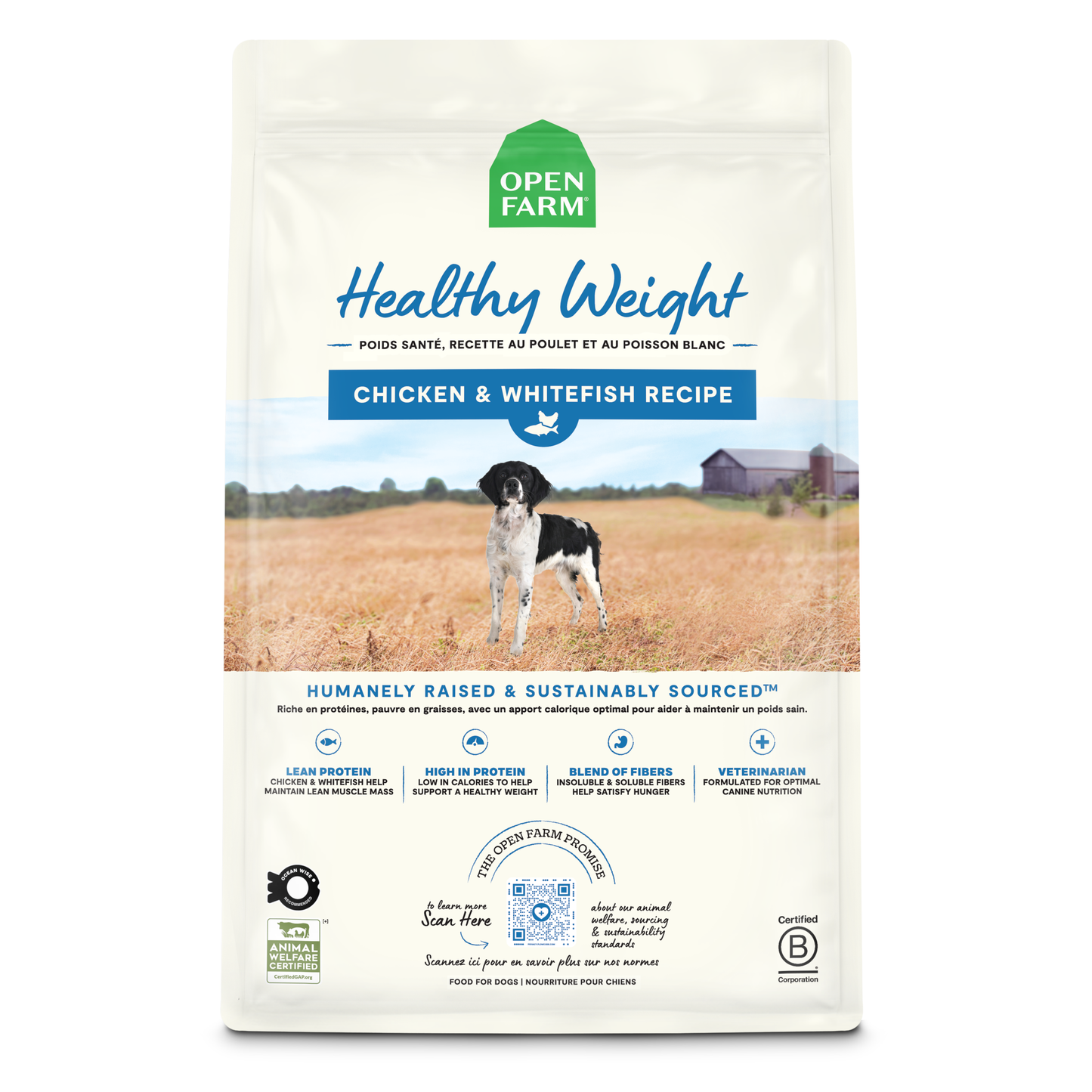 Open Farm Healthy Weight Chicken & Whitefish Recipe Dry Dog Food 1.81kg
