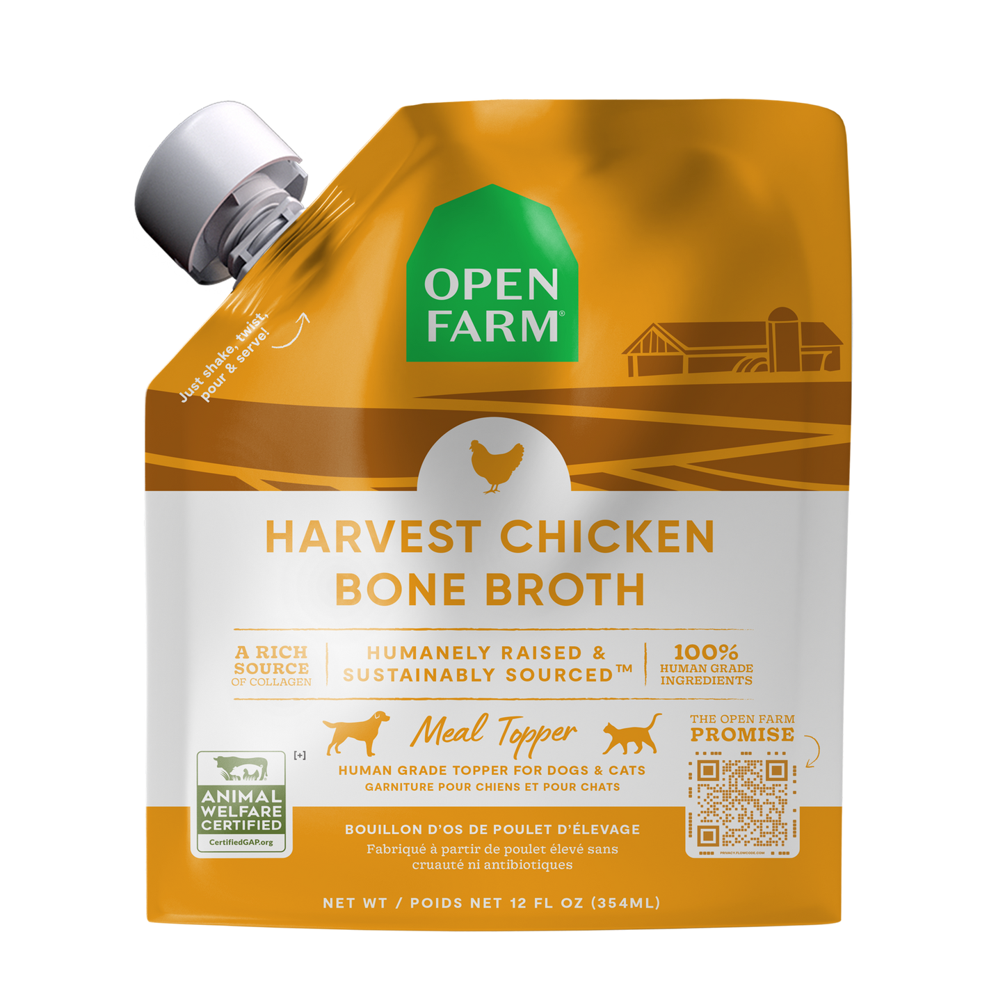 Open Farm Chicken Bone Broth 355ml