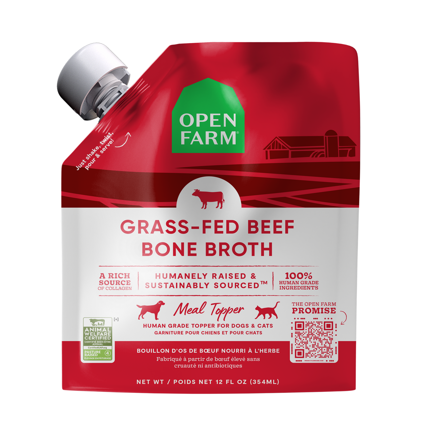 Open Farm Beef Bone Broth 355ml