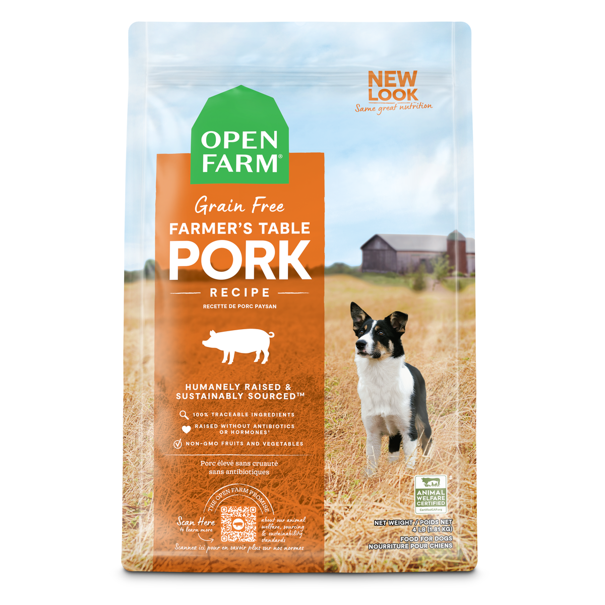 Open Farm Grain-free Farmer's Market Pork Dry Dog Food 1.81kg
