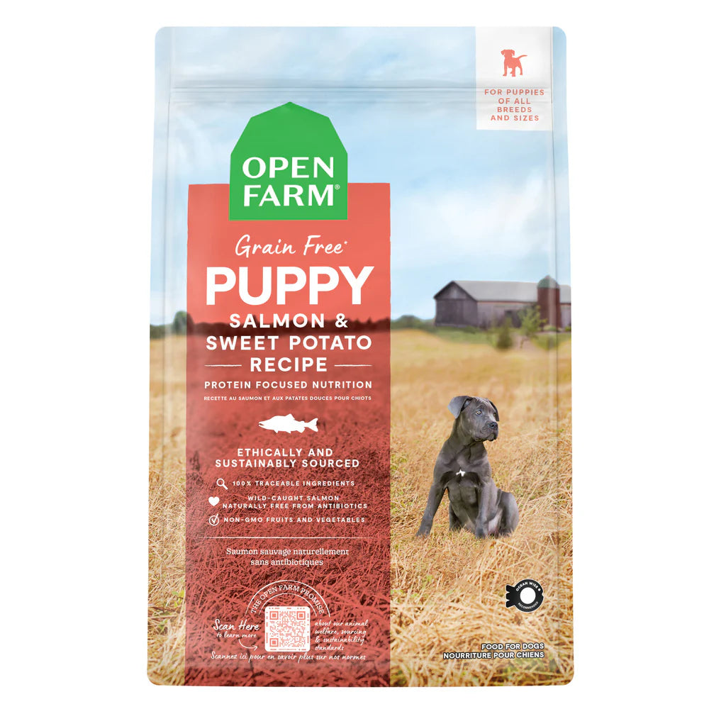 Open Farm Puppy Salmon amd Sweet Potato Recipe Grain-free Dry Dog Food 1.8kg