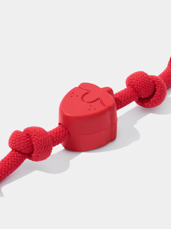 Vetreska Playful Charm Knot Rope Toy Strawberry