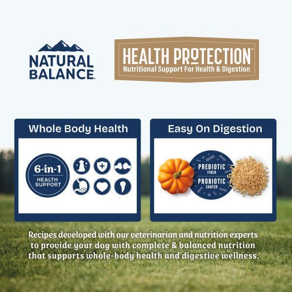 Natural Balance Health Protection 6-in-1 Health Support Chicken, Brown Rice and Pumpkin Recipe Dry Puppy Dog Food 5.4kg