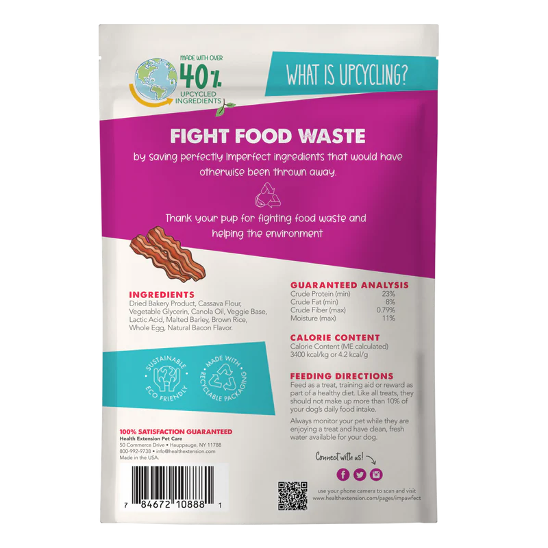 Health Extension Impawfect Bacon Soft Baked Training Treats 113g