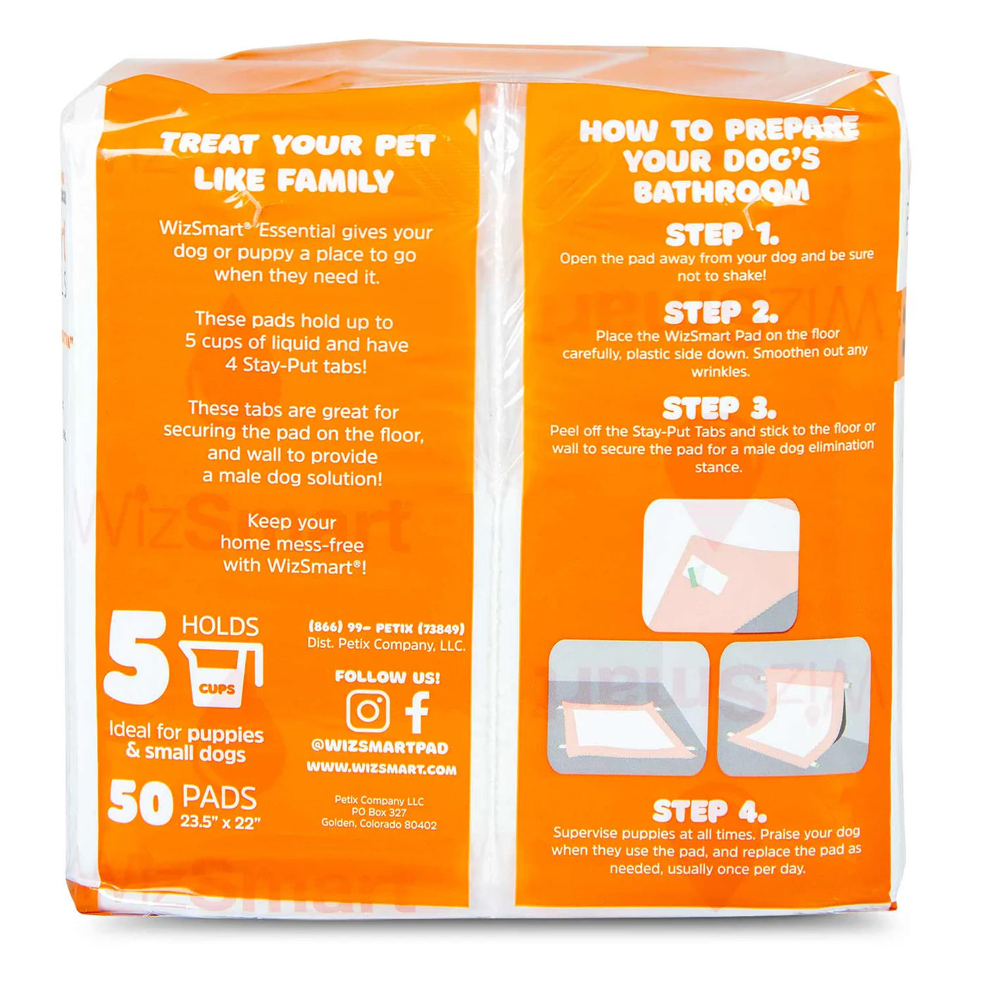 WizSmart Pet Sanitary Pad Essentials Large 50 ct