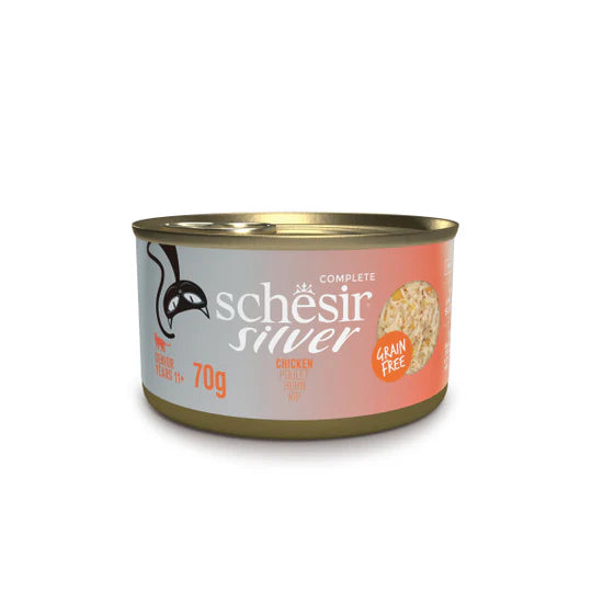Schesir Silver Chicken in Broth Grain-free Wet Cat Food 70g