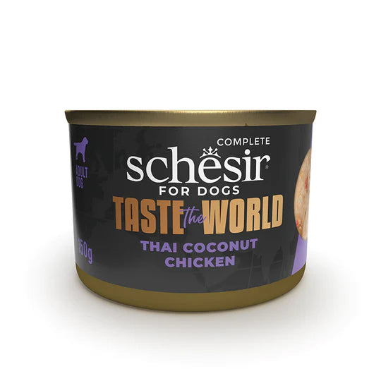 Schesir Taste the World Thai Coconut Chicken in Broth Wet Dog Food 150g