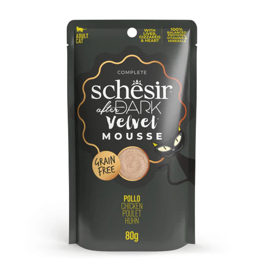 Schesir After Dark Velvet Mousse Chicken Grain-free Wet Cat Food 80g