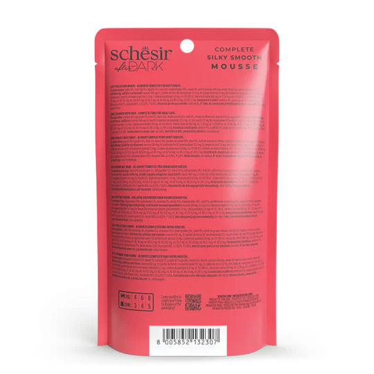 Schesir After Dark Velvet Mousse Chicken with Beef Grain-free Wet Cat Food 80g