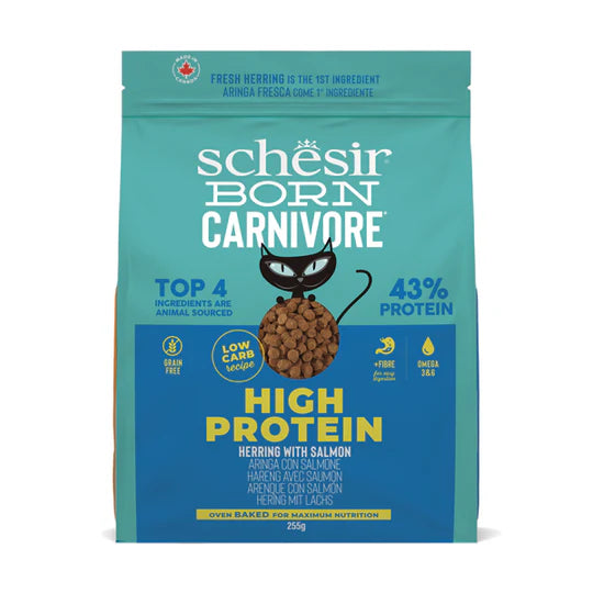 Schesir Born Carnivore Herring with Salmon Dry Cat Food 255g