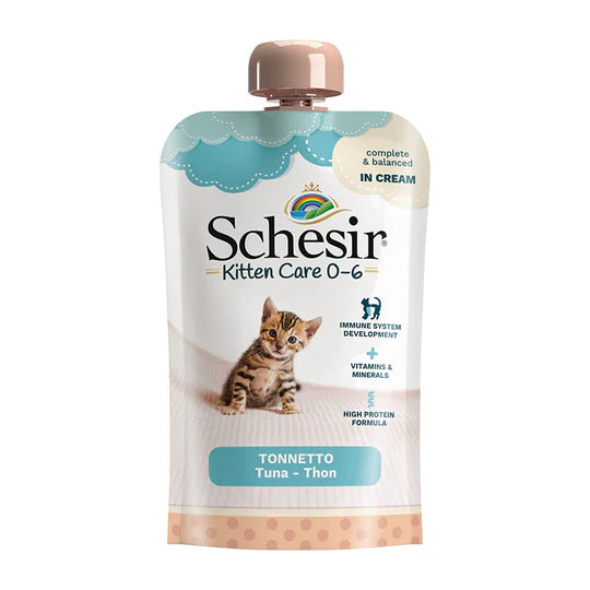 Schesir Kitten Care 0 to 6 months Tuna in Cream Wet Cat Food 150g