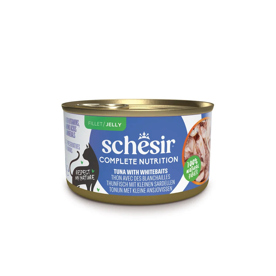 Schesir Complete Nutrition Tuna with Whitebaits Fillet in Jelly Wet Cat Food 85g