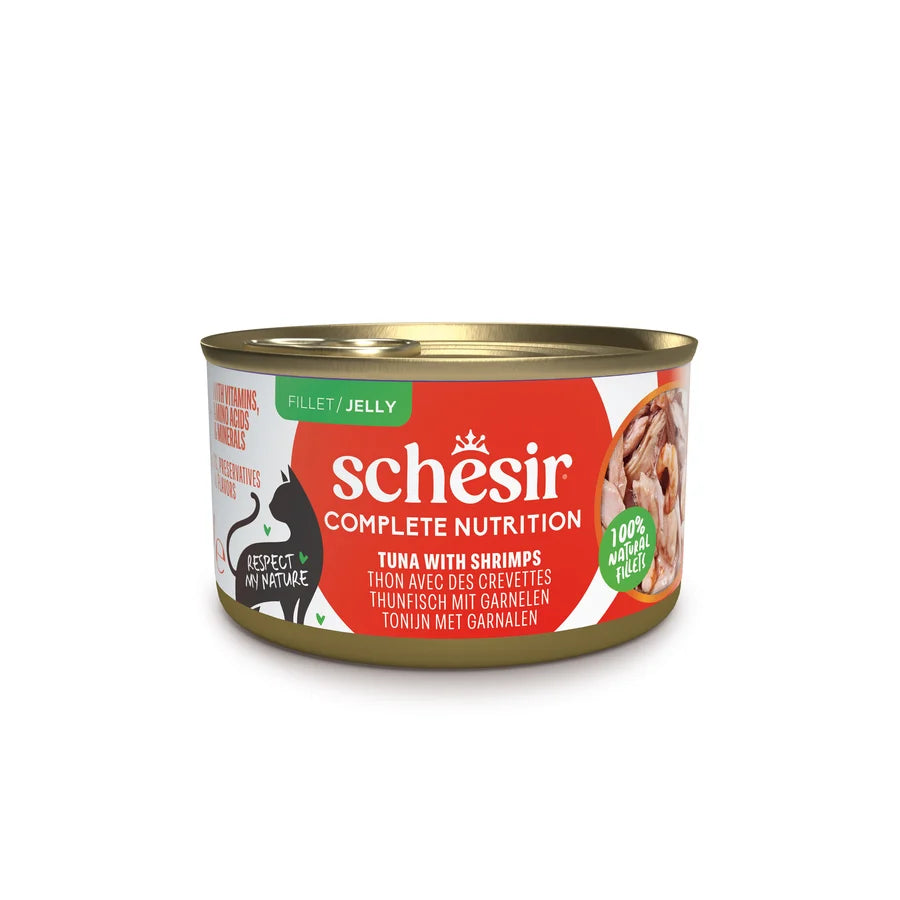 Schesir Complete Nutrition Tuna with Shrimp Fillet in Jelly Wet Cat Food 85g