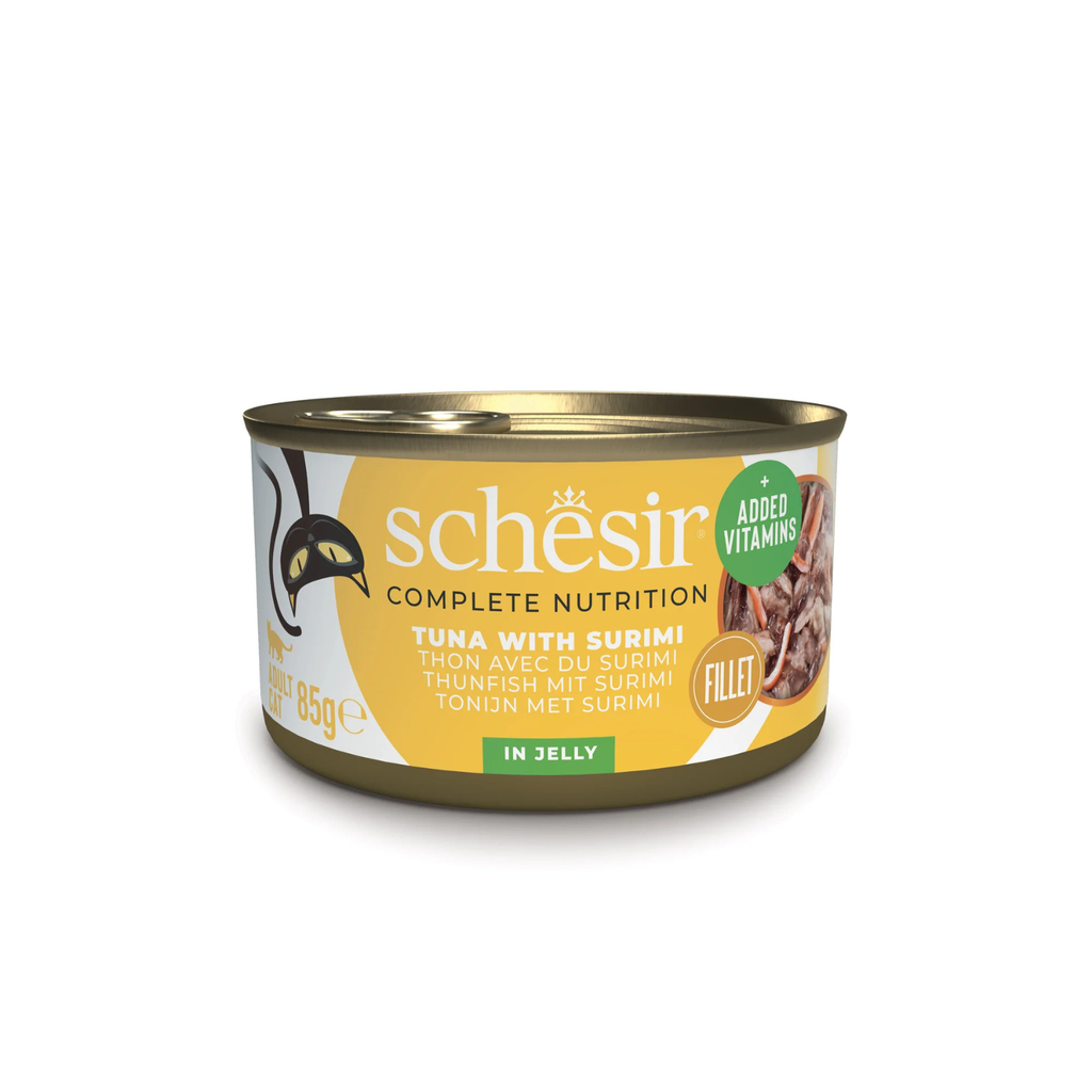 Schesir Complete Nutrition Tuna with Surimi Fillet in Jelly Wet Cat Food 85g